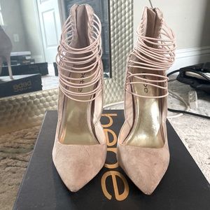 bebe Pink Strappy Heels